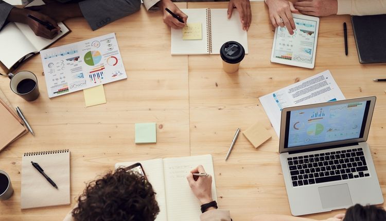 Business Team Working at a Desk